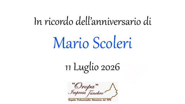 Mario Scoleri - Anniversario