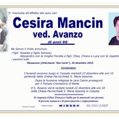 Cesira Mancin, ved. Avanzo