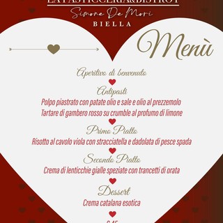 San Valentino, a Biella una cena romantica firmata Simone De Mori