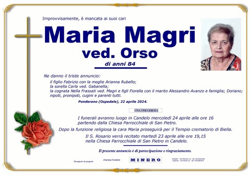 Maria Magri, ved. Orso