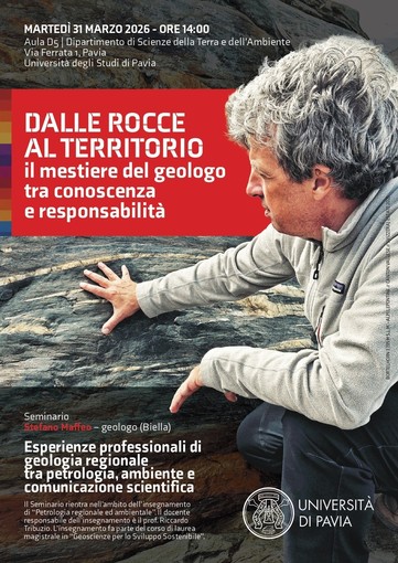 Il Geologo biellese Maffeo in cattedra all'Università di Pavia