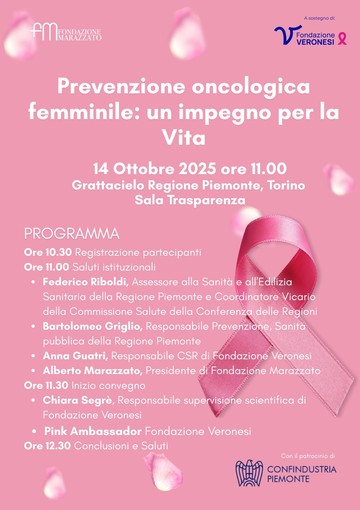 Fondazione Marazzato e Fondazione Umberto Veronesi ETS insieme perla ricerca oncologica: il 14 ottobre l’incontro a Torino Fondazione Marazzato e Fondazione Umberto Veronesi ETS insieme perla ricerca oncologica: il 14 ottobre l’incontro a Torino