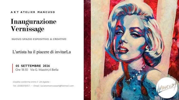 A Biella si inaugura l’Art Atelier Mancuso A Biella si inaugura l’Art Atelier Mancuso