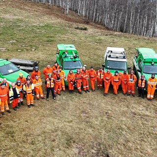 Esercitazione AIB sul Monte Casto, in campo anche il drone (foto dalla pagina Facebook di Corpo AIB Piemonte)