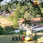 Muzzano, si ribalta trattore tagliaerba: uomo elitrasportato al CTO di Torino Muzzano, si ribalta trattore tagliaerba: uomo elitrasportato al CTO di Torino