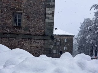 Oropa imbiancata nelle foto di un lettore foto Ezio Cairoli