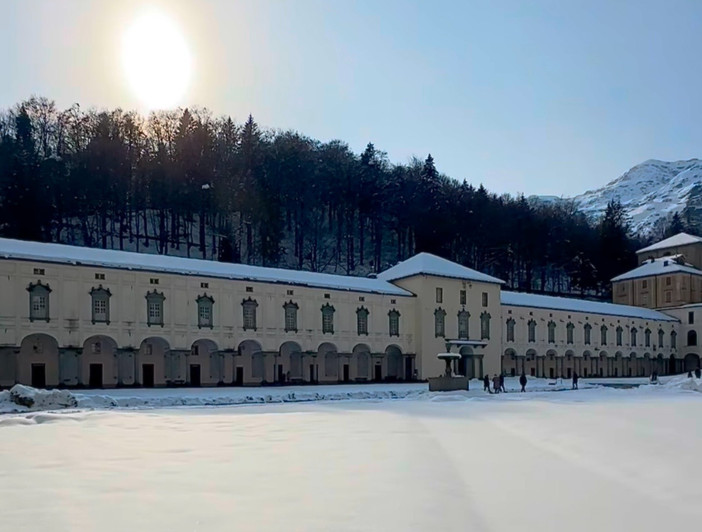 Oropa imbiancata nelle foto di un lettore foto Ezio Cairoli