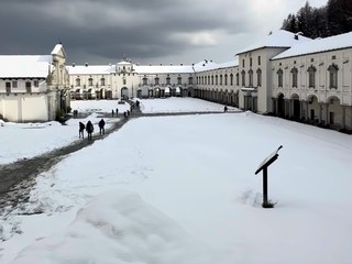 Oropa imbiancata nelle foto di un lettore foto Ezio Cairoli