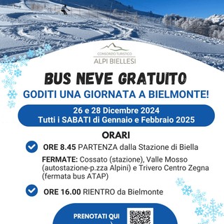 Inverno a Bielmonte: Servizio navetta gratuito Biella-Bielmonte
