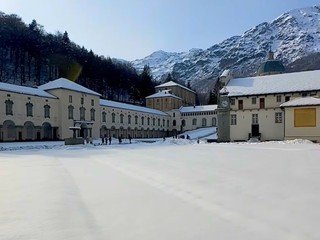 Oropa imbiancata nelle foto di un lettore foto Ezio Cairoli