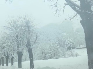 Oropa imbiancata nelle foto di un lettore foto Ezio Cairoli