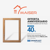 Oknoplast: sconto 40% sulle finestre in PVC. A Biella l’offerta firmata Maiser