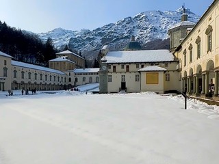 Oropa imbiancata nelle foto di un lettore foto Ezio Cairoli