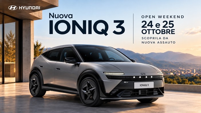 Hyundai IONIQ 3 arriva a Biella, da Nuova Assauto un weekend speciale il 24 e 25 per scoprire la nuova arrivata Hyundai IONIQ 3 arriva a Biella, da Nuova Assauto un weekend speciale il 24 e 25 per scoprire la nuova arrivata
