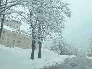 Oropa imbiancata nelle foto di un lettore foto Ezio Cairoli