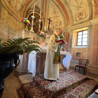 Sagliano Micca, comunità di Oneglie in festa con la Santa Messa in chiesa (foto dalla pagina Facebook di SiAmo Sagliano)