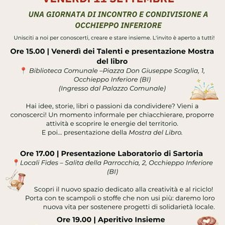 Occhieppo Inferiore, una giornata di incontro e condivisione tra libri, sartoria e solidarietà