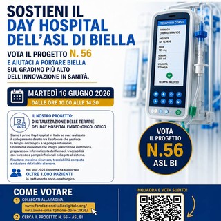 Il Day Hospital dell’ASL di Biella in gara per il premio nazionale sull’innovazione di Fondazione Italia Digitale