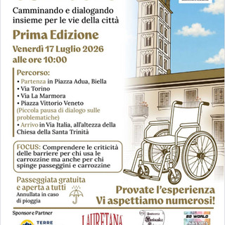 Oltre ogni ostacolo, arriva a Biella la passeggiata di sensibilizzazione urbana Oltre ogni ostacolo, arriva a Biella la passeggiata di sensibilizzazione urbana