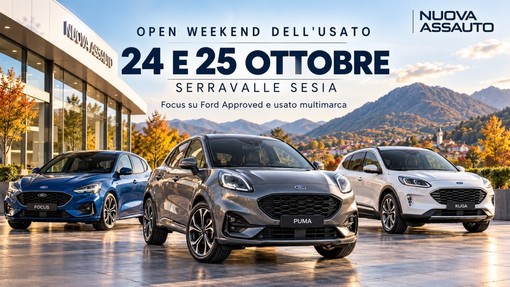 A Serravalle Sesia un weekend dedicato all'usato, da Nuova Assauto tante occasioni e una promozione speciale Ford Approved A Serravalle Sesia un weekend dedicato all'usato, da Nuova Assauto tante occasioni e una promozione speciale Ford Approved
