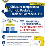 Valdilana, l'ufficio postale riaprirà il 15 settembre Valdilana, l'ufficio postale riaprirà il 15 settembre
