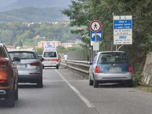 Biella, scavalca la rete sul ponte della tangenziale: provvidenziale l'intervento dei soccorsi