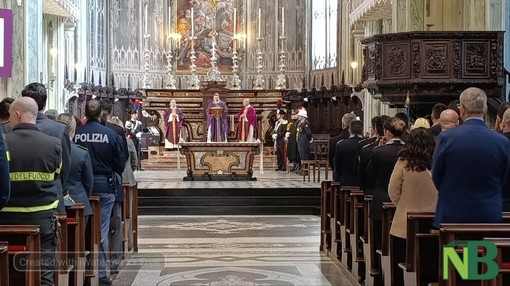 Biella, celebrato il Precetto Pasquale Interforze nella Cattedrale di Santo Stefano FOTO Mattia Baù per newsbiella.it