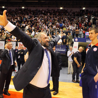 L'esultanza di Fabio Corbani