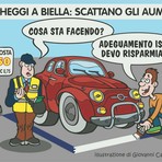 Parcheggi, sosta più cara? La soluzione dei biellesi... - Illustrazione di Giovanni Cavallo