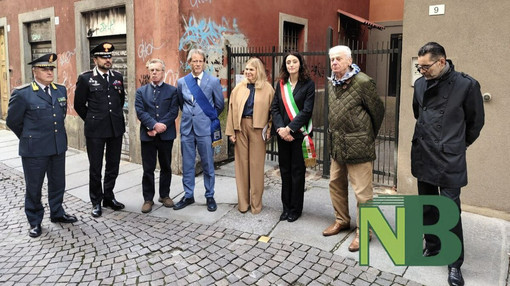 Biella ricorda Marcello Bona con la posa di una Pietra d’Inciampo FOTO e VIDEO