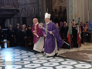Biella, celebrato il Precetto Pasquale Interforze nella Cattedrale di Santo Stefano FOTO Mattia Baù per newsbiella.it