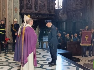 Biella, celebrato il Precetto Pasquale Interforze nella Cattedrale di Santo Stefano FOTO Mattia Baù per newsbiella.it