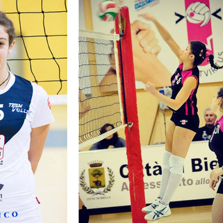 Giada Piacenza del Teamvolley e Erica Sartini della SprintVirtus Giada Piacenza del Teamvolley e Erica Sartini della SprintVirtus