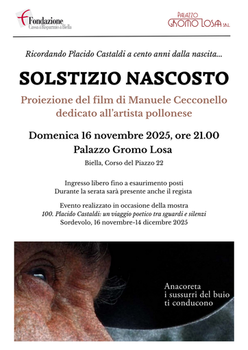 A cent’anni dalla nascita, Biella ricorda Placido Castaldi: in anteprima il film “Solstizio Nascosto”