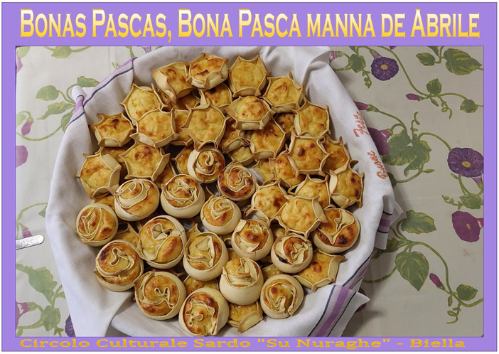 Nell’immagine, Pasqua 2024, “pardulas” prodotte a Biella da soci di Narcao