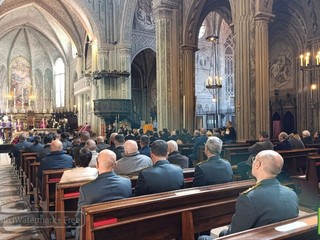 Biella, celebrato il Precetto Pasquale Interforze nella Cattedrale di Santo Stefano FOTO Mattia Baù per newsbiella.it