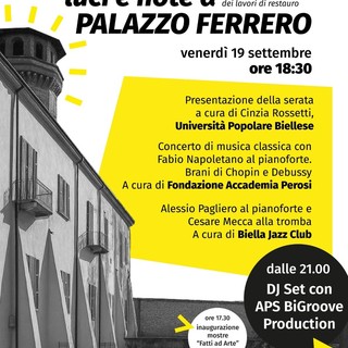 Luci e note a Palazzo Ferrero: serata di inaugurazione dei lavori di restauro