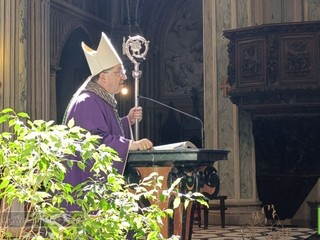 Biella, celebrato il Precetto Pasquale Interforze nella Cattedrale di Santo Stefano FOTO Mattia Baù per newsbiella.it