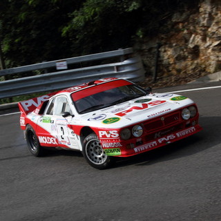 Il leader del campionato Pedro su Lancia Rally 037