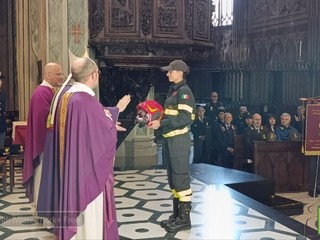 Biella, celebrato il Precetto Pasquale Interforze nella Cattedrale di Santo Stefano FOTO Mattia Baù per newsbiella.it