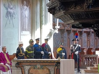 Biella, celebrato il Precetto Pasquale Interforze nella Cattedrale di Santo Stefano FOTO Mattia Baù per newsbiella.it