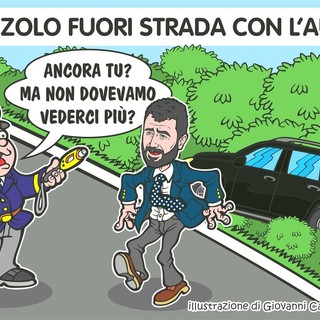 Pozzolo fuori strada: il Biellese torna sulla cronaca nazionale - Illustrazione di Giovanni Cavallo