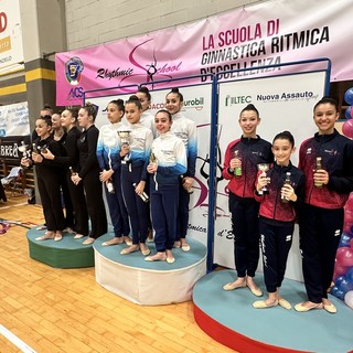 Ritmica: un oro ed un bronzo per la Rhythmic School al Trofeo Winter Club FGI GR, il podio della categoria LC. Ritmica: un oro ed un bronzo per la Rhythmic School al Trofeo Winter Club FGI GR, il podio della categoria LC.