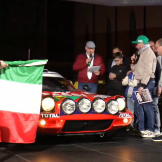 Rallye della Lana Revival, la partenza: prima vettura una Lancia Stratos