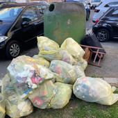 Rifiuti abbandonati attorno alle campane del vetro: "Uno scempio nel centro di Biella"