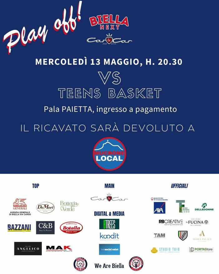 Biella Next per Mucrone Local, per Gara 2 tifa la pallacanestro supportando il territorio