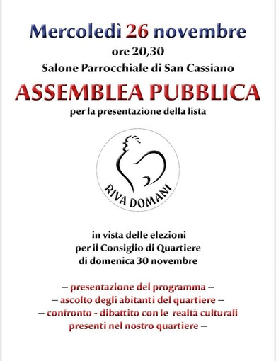 Elezioni dei consigli di quartiere a Biella, la lista di Riva &quot;Riva Domani&quot; si presenta