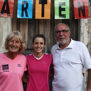 Valeria Roffino con i tecnici Clelia Zola e Pietro Abrignani