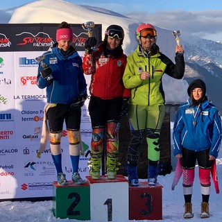 Valentina Rimoldi sale sul gradino più alto del podio sulle piste di Mera al Trofeo Lo Chalet Riva -FOTO-