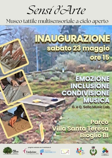 “Sensi d’Arte Museo tattile multisensoriale a cielo aperto” a Bioglio, tutto pronto per il taglio del nastro